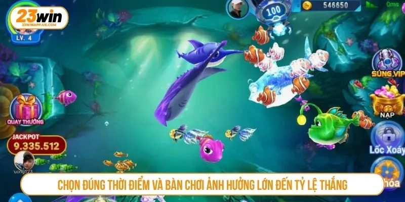 Chọn đúng thời điểm và bàn chơi ảnh hưởng lớn đến tỷ lệ thắng