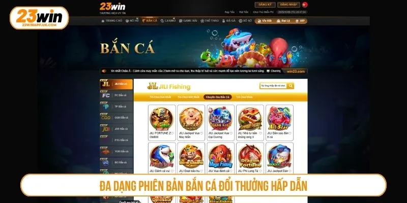 Đa dạng phiên bản bắn cá đổi thưởng hấp dẫn