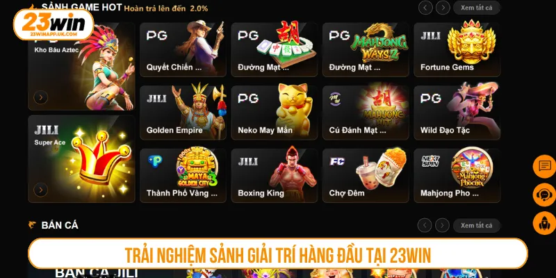 Siêu phẩm slot game tại 23WIN với tỷ lệ thưởng cao