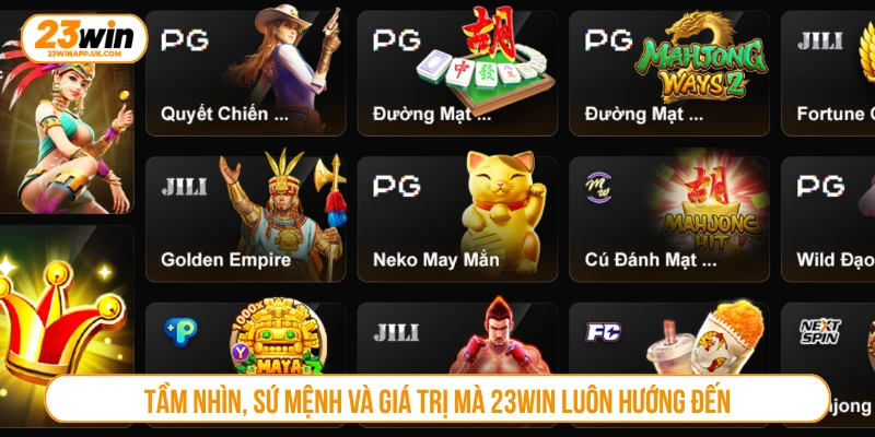 Tầm nhìn, sứ mệnh và giá trị mà 23WIN luôn hướng đến
